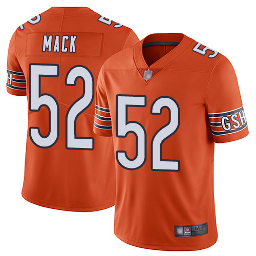 Chicago Bears Limited Orange Men Khalil Mack Alternate Jersey NFL Football #52 Vapor Untouchable